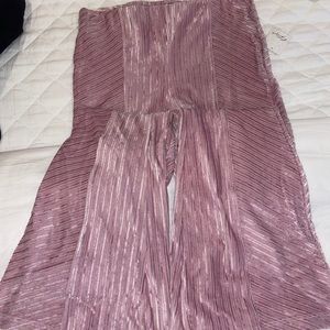 Free People Slim Pull-On Velvet Flare Pants